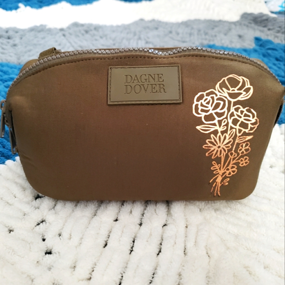 Custom metallic floral Dagne Dover Small Dark Moss Hunter